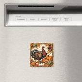  Thanksgiving Turkije, fruit en pompoenen Magneet (Insitu (Vaatwasser))