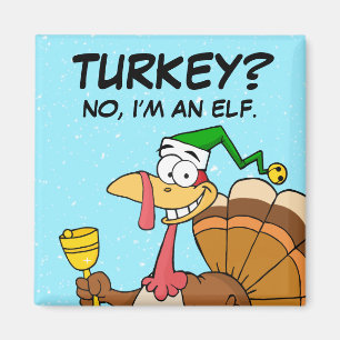 Thanksgiving Turkije Funny Disguise voor Kerstmis Magneet