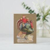 Thanksgiving Turkije Funny  groeten Feestdagenkaart (Staand voorkant)