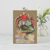 Thanksgiving Turkije Funny groeten Kaart (Staand voorkant)