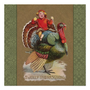 Thanksgiving Turkije Funny  groeten Perfect Poster