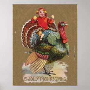 Thanksgiving Turkije Funny  groeten Poster