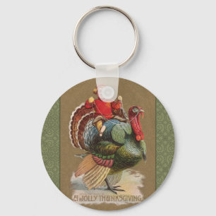 Thanksgiving Turkije Funny groeten Sleutelhanger
