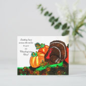 THANKSGIVING TURKIJE GOBBLER BRIEFKAART (Staand voorkant)