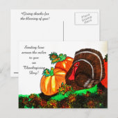 THANKSGIVING TURKIJE GOBBLER BRIEFKAART (Voorkant / Achterkant)