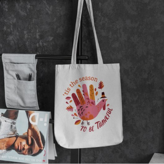 Thanksgiving Turkije Handhand Canvas tas