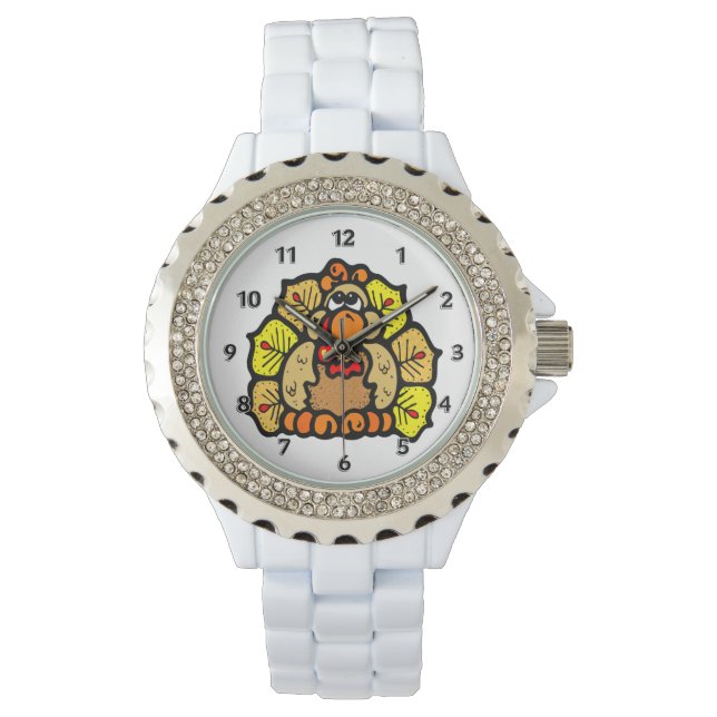 Thanksgiving Turkije Horloge (Voorkant)