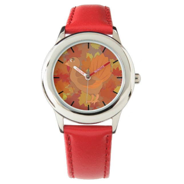 Thanksgiving Turkije Horloge (Voorkant)