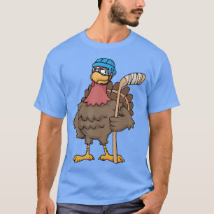 Thanksgiving Turkije Ice Hockey Helmet Pumpkin Puc T-shirt