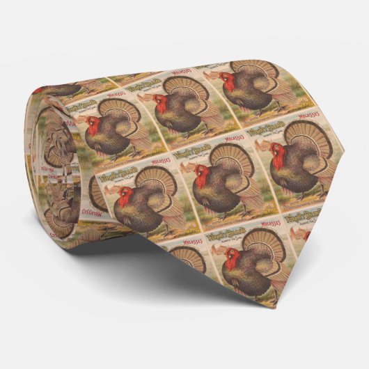 Thanksgiving Turkije Illustratie (1891) Stropdas (Opgerold)