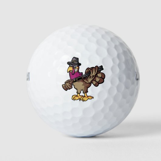 Thanksgiving Turkije jacht Golfballen (Voorkant)