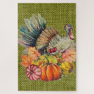 Thanksgiving Turkije Jigzaag Puzzle Legpuzzel