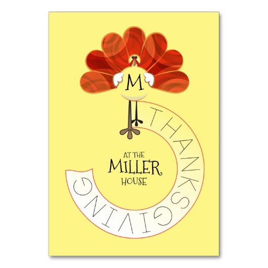 Thanksgiving Turkije Kaart (Voorkant)