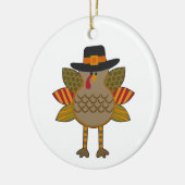 Thanksgiving Turkije Keramisch Ornament (Links)
