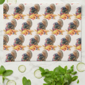 Thanksgiving Turkije keukenhanddoek (Gevouwen)
