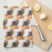 Thanksgiving Turkije keukenhanddoek (Quarter Fold)