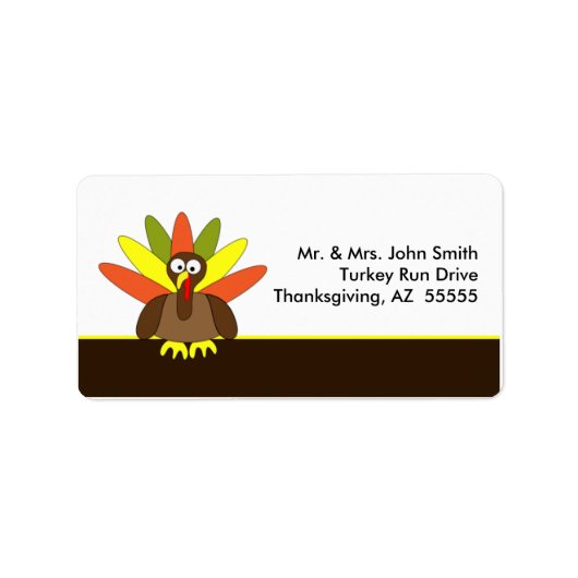 Thanksgiving Turkije Label (Voorkant)