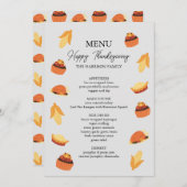 Thanksgiving Turkije Maïs Cupcake Pie Diner Menu (Voorkant / Achterkant)
