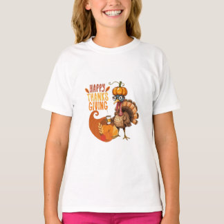 Thanksgiving Turkije met pompoen Pet T-shirt