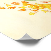 Thanksgiving Turkije met pompoen Poster (Hoek)