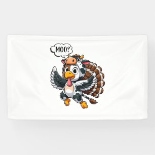 Thanksgiving Turkije Moo Koe Head Funny Herfst Man Spandoek
