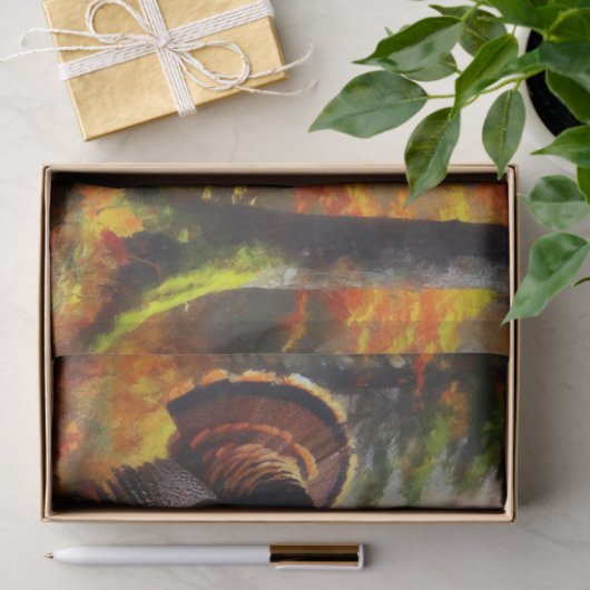 Thanksgiving Turkije Olieverfschilderij Decoupage Tissuepapier (Geschenk)