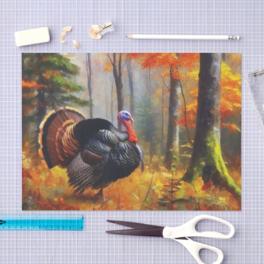 Thanksgiving Turkije Olieverfschilderij Decoupage Tissuepapier (Craft)