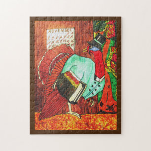 THANKSGIVING TURKIJE OP DE RUN Jigzaadpuzzel Legpuzzel