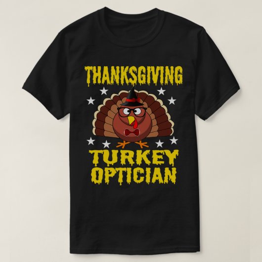 Thanksgiving Turkije opticien T-shirt (Design voorkant)