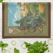 Thanksgiving, Turkije over de Boerderij Theedoek (Gevouwen)