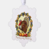 Thanksgiving Turkije Papier Ornament Kaart (Links)