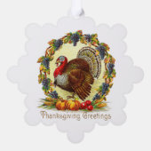 Thanksgiving Turkije Papier Ornament Kaart (Achterkant)