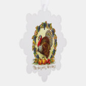 Thanksgiving Turkije Papier Ornament Kaart (Rechts)