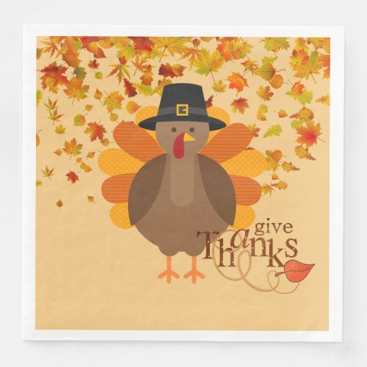 Thanksgiving Turkije Papieren servetten/Standaard Servetten (Voorkant)