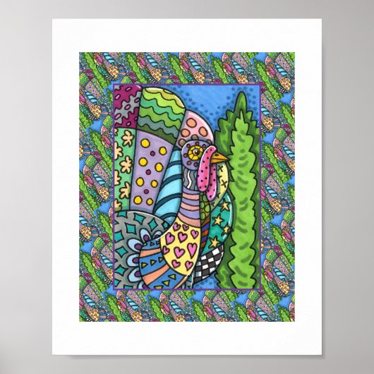 THANKSGIVING TURKIJE, PATCHWORK VEREN, VOLKSKUNST POSTER (Voorkant)