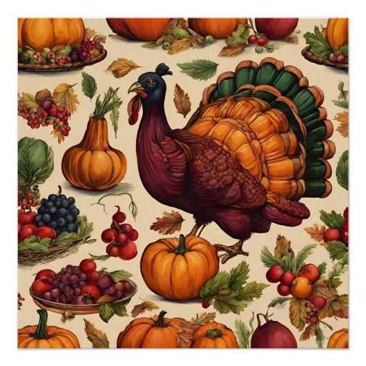  Thanksgiving Turkije Perfect Poster (Voorkant)