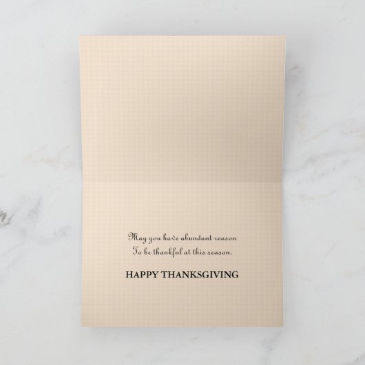 Thanksgiving, Turkije, Pilgrim Girl Feestdagen Kaart (Binnen)