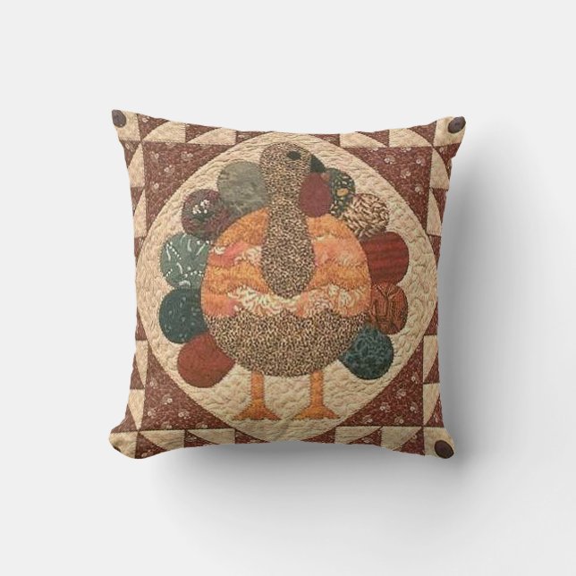 Thanksgiving Turkije Pillow Kussen (Voorkant)