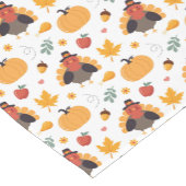 Thanksgiving Turkije Pompoen Tafelloper (Hoek)