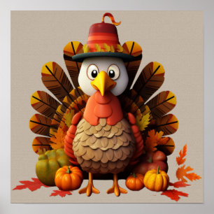 Thanksgiving Turkije Poster