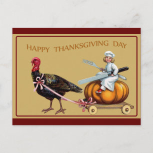 Thanksgiving Turkije Pumpkin Briefkaart