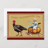 Thanksgiving  Turkije Pumpkin Briefkaart (Voorkant / Achterkant)