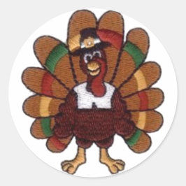 Thanksgiving Turkije Ronde Stickers