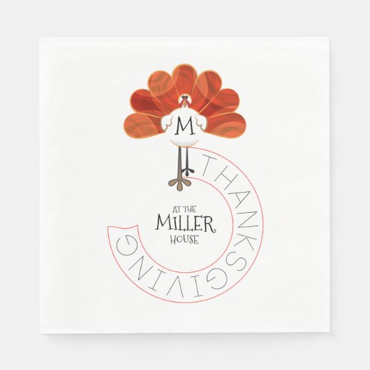 Thanksgiving Turkije Servet (Voorkant)