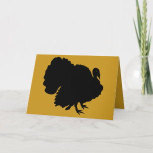 Thanksgiving Turkije Silhouette Feestdagen Kaart
