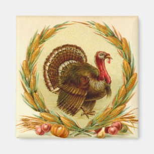  Thanksgiving Turkije Square Magnet Magneet