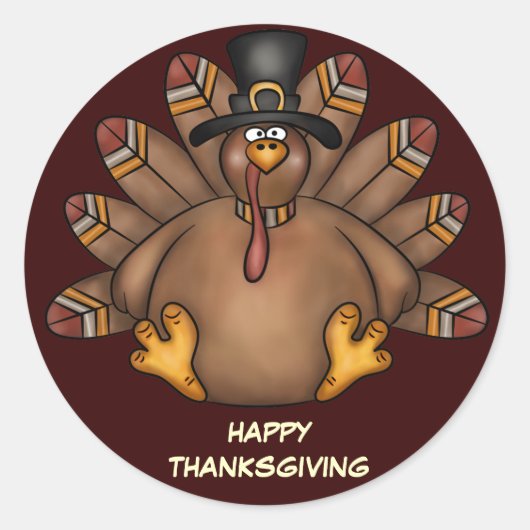 Thanksgiving Turkije sticker (Voorkant)