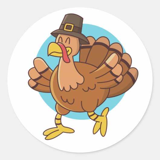 Thanksgiving Turkije stickers (Voorkant)