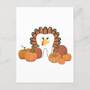 Thanksgiving Turkije Tandheelkundige tandarts Feestdagenkaart