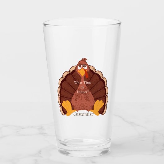 Thanksgiving Turkije Thunder_Cove Glas (Voorkant)